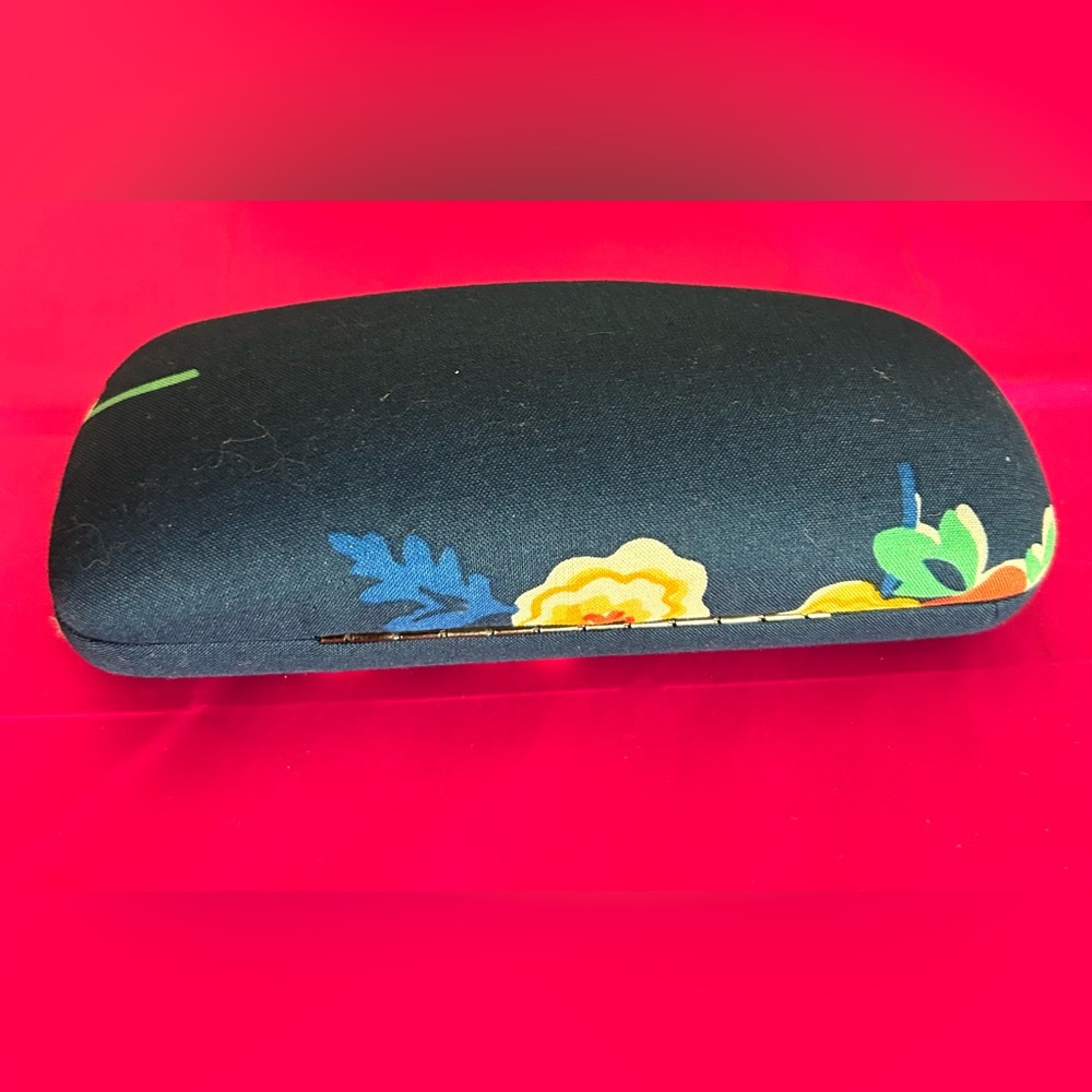 Vera Bradley Black Floral Glasses Case